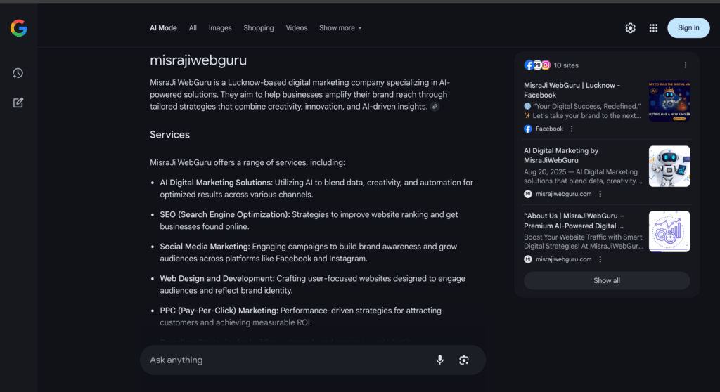 Google AI Overview 2025: From Search to Storytelling in Powerful SEO and Digital Marketing 2 AI Overview MisraJi