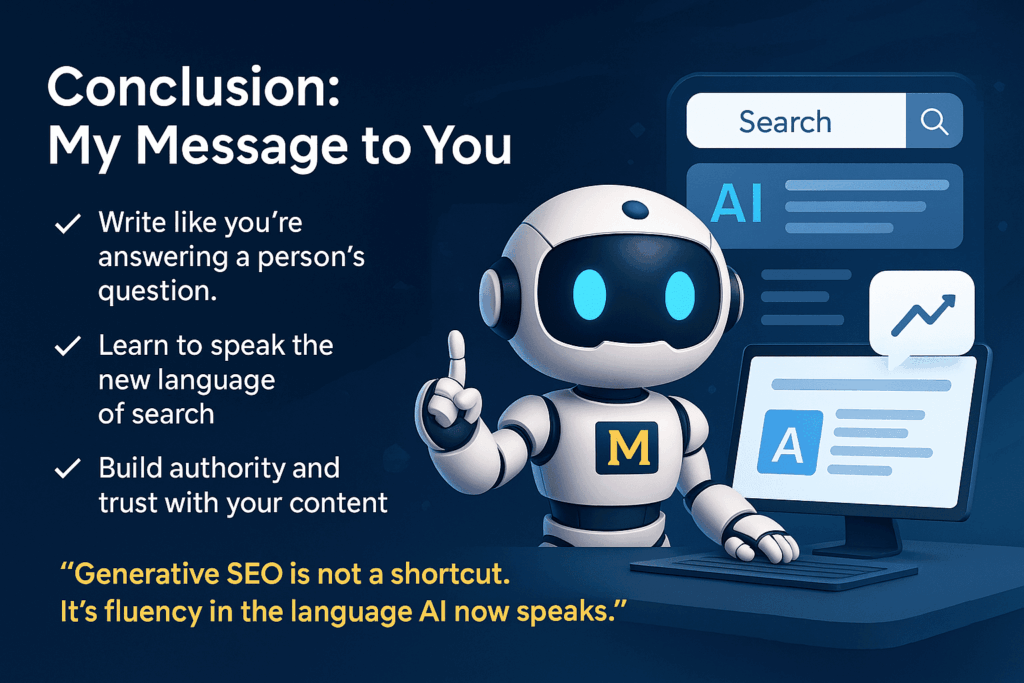 Generative SEO Powerful New Language of Search in 2025 3 Conclusion MisraJiWebGuru
