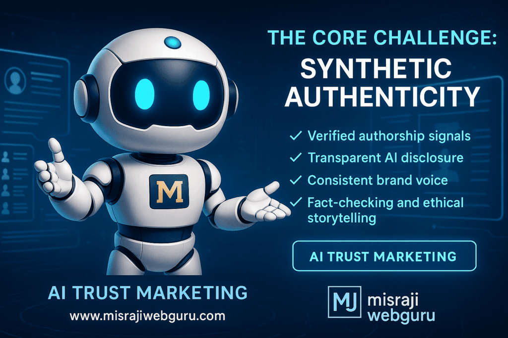 AI Trust Marketing: How to Build Credibility in the Age of Synthetic Content 4 Synthetic Authenticity by MisraJiWebGuru