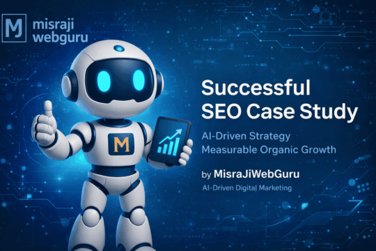 Home 19 Successful SEO case study by MisraJiWebGuru using AI-driven digital marketing strategy.